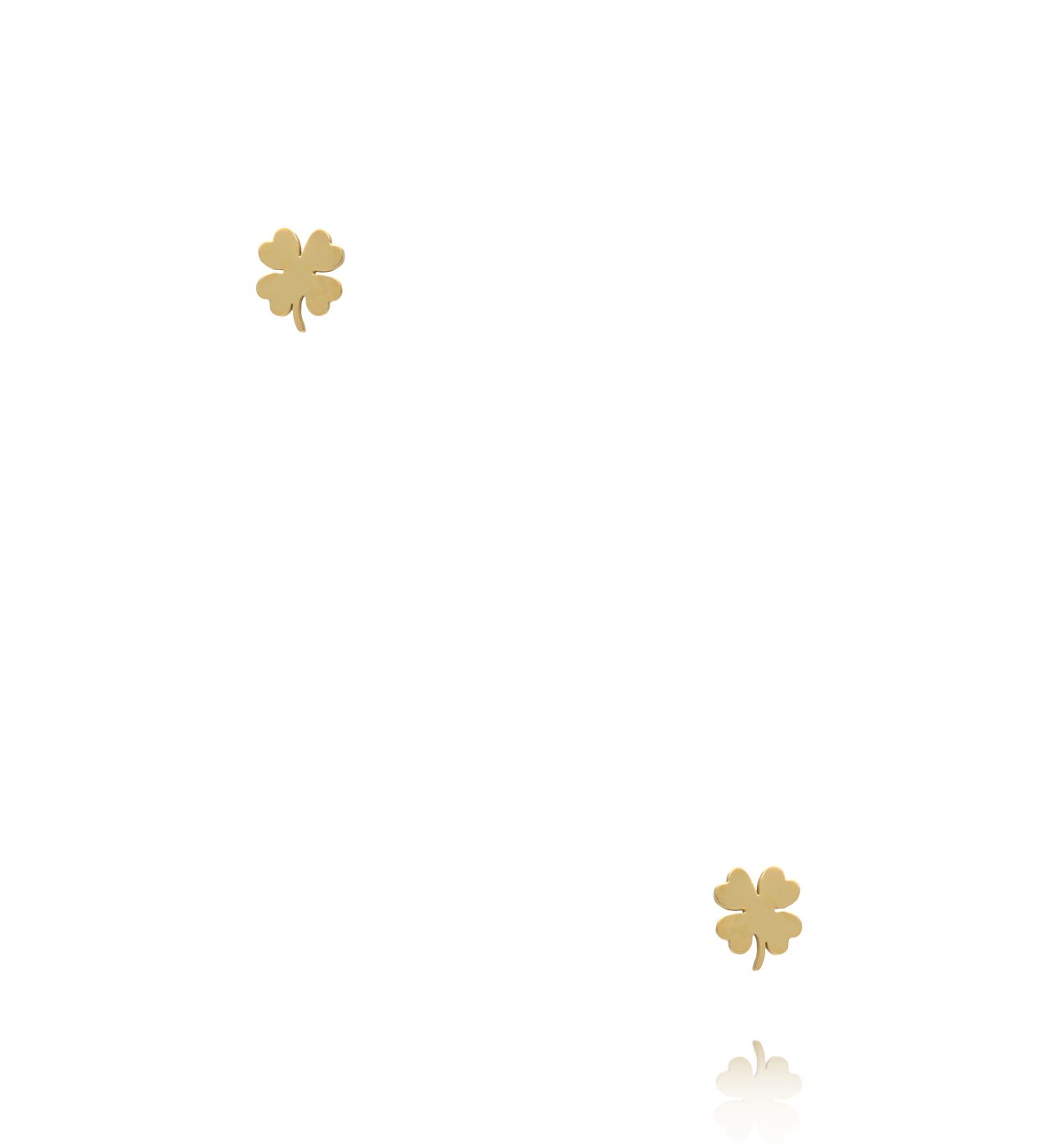 Kolczyki w kształcie czterolistnej koniczynki KSY0551 - By Dziubeka