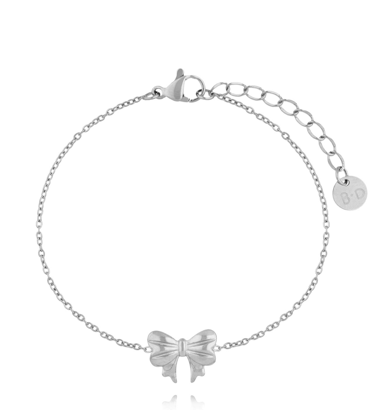 Bransoletka srebrna z kokardką BSY0331 - By Dziubeka