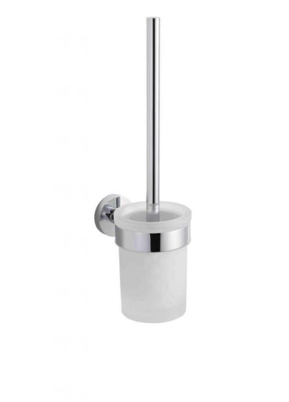Szczotka WC Stella Classic montaż ścienny chrom/szkło, zestaw odporny na korozję, 1 szt.
