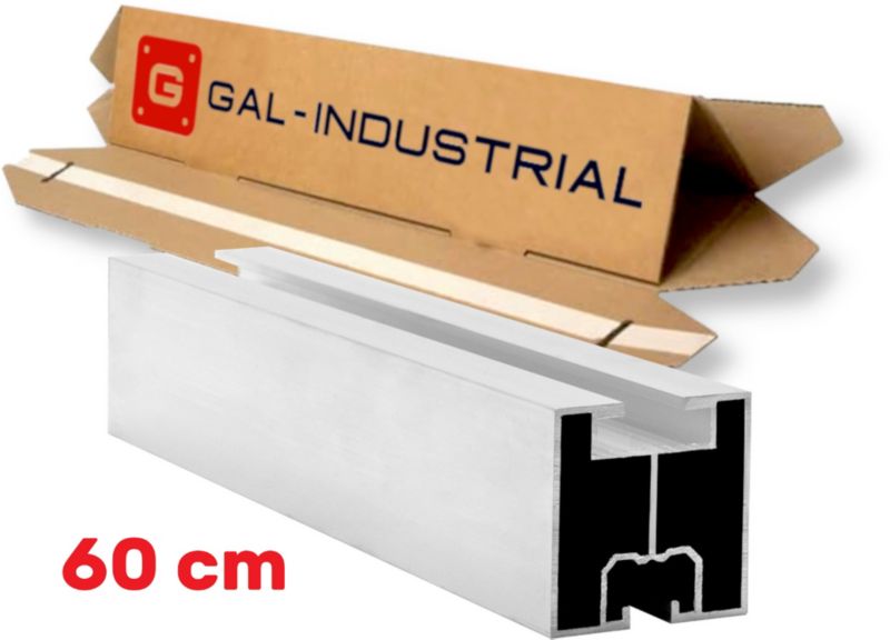 PROFIL MONTAŻOWY GAL-INDUSTRIAL PV DO PANELI SŁONECZNYCH SZYNA ALU SOLAR 60cm POD ŚRUBY T 1 szt.
