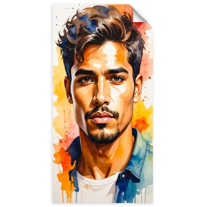 Naklejki samoprzylepne do salonu sypialni Feeby Przystojny Mężczyzna Model 60x120cm 1szt