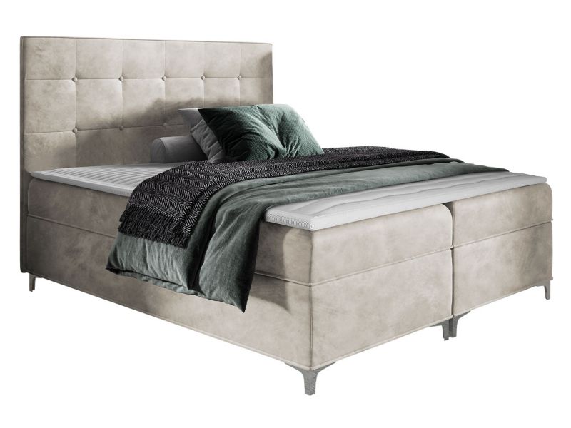 Łóżko kontynentalne MIRJAN 24 Snake 180x200 beżowy 1 szt.