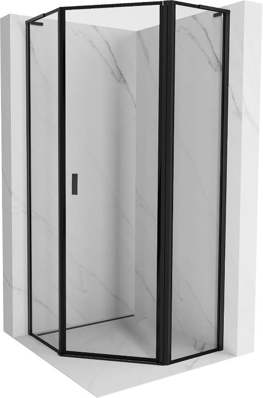 Kabina prysznicowa Mexen Mist L czarna 80x80 cm - 8A8L-080-080-70-70-P 1 szt.