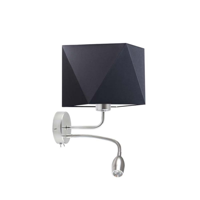 Kinkiet Volta Light Factory Blues Czarny Abażur 1xE27 1szt.