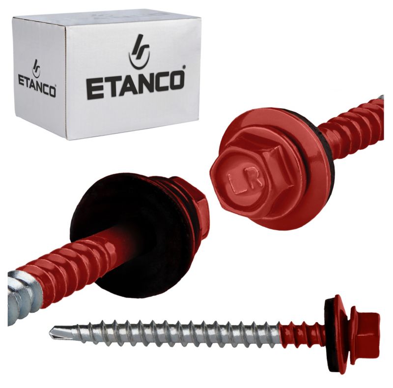 Wkręty farmerskie Etanco GTF2 4,8x60 mm RAL 3011 100szt