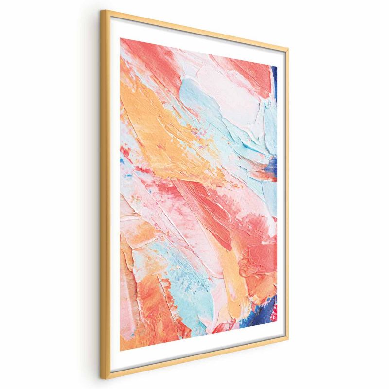 Plakat Artgeist Kolorowa Harmonia 21x30 cm z ramą złotą 1 szt