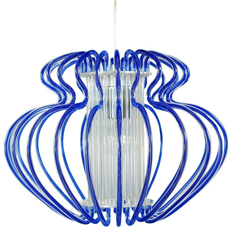 Żyrandol Candellux Imperia chromowany-niebieski wym: 150 x 52 x 52 cm 1xE27 x 60W 1 szt.