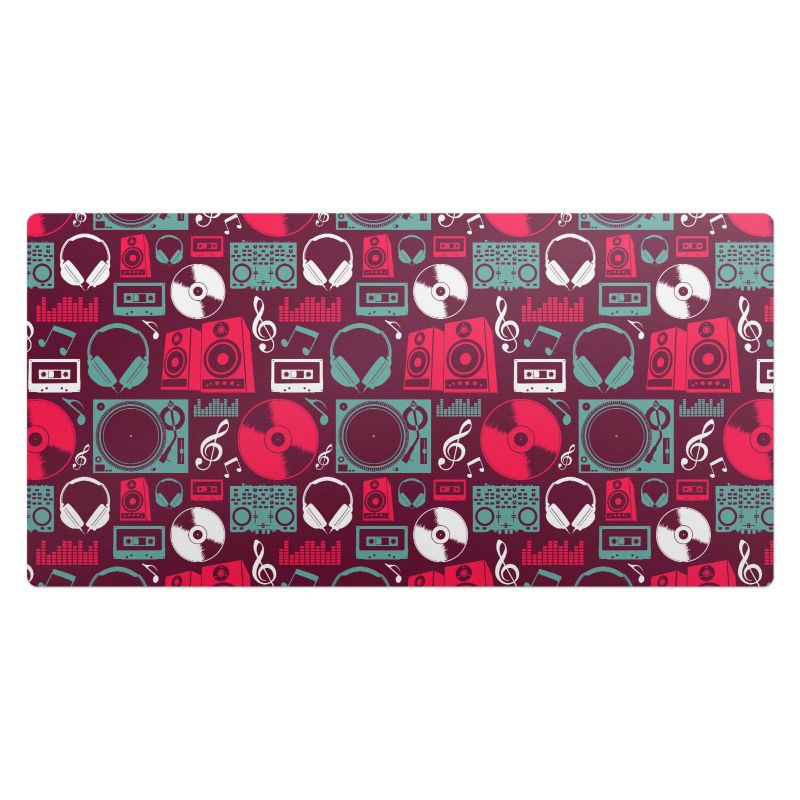 Podkładka na biurko Wallfluent 120x60 cm Muzyczny wzór retro 1 szt.