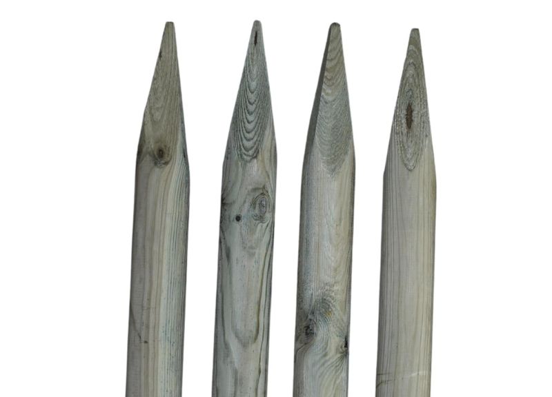 Palisada Drewniana Timbermik 240 cm Impregnowane Drewno Sosnowe 6 cm 4 szt.