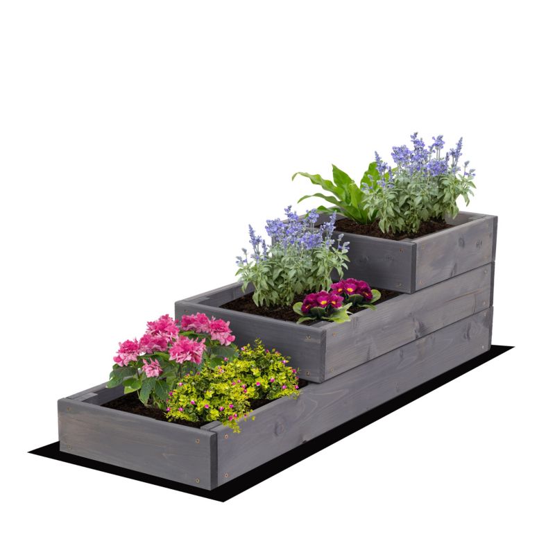 Skrzynia na warzywa MODO24 warzywnik wysoka 27x30x93 cm szara impregnacja 1 szt.