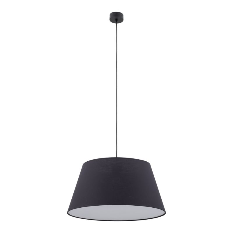 Lampa wisząca TK Lighting Formo czarna 1x e27 trapez abażur -1szt.