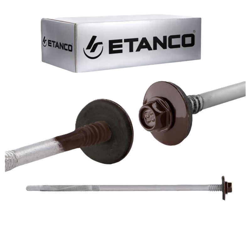 Wkręty dachowe Etanco GTR12 5,5/6,3x200 mm RAL 8017 100szt