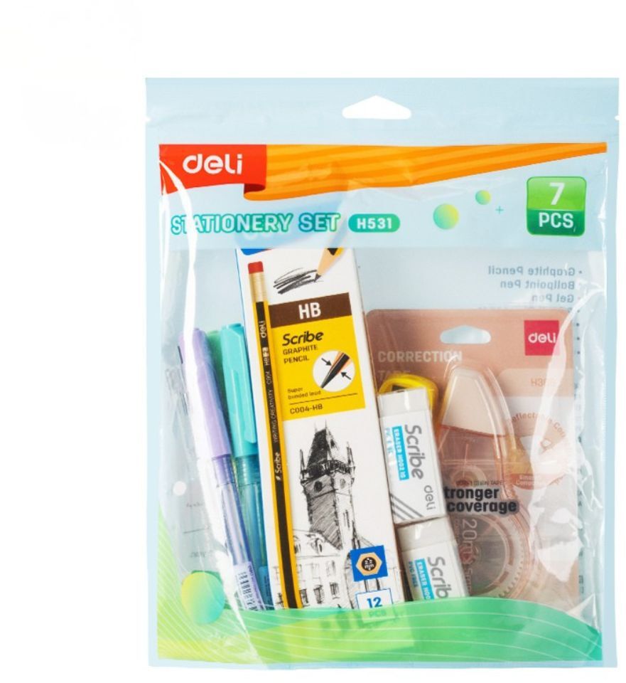 Zestaw szkolny Deli, 7 elementów