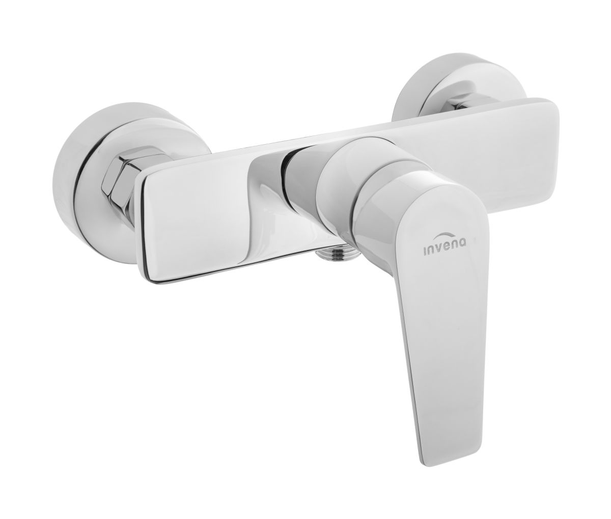 Invena Dokos bateria prysznicowa ścienna biała/chrom BN-19-002 - Wysyłka w 24h