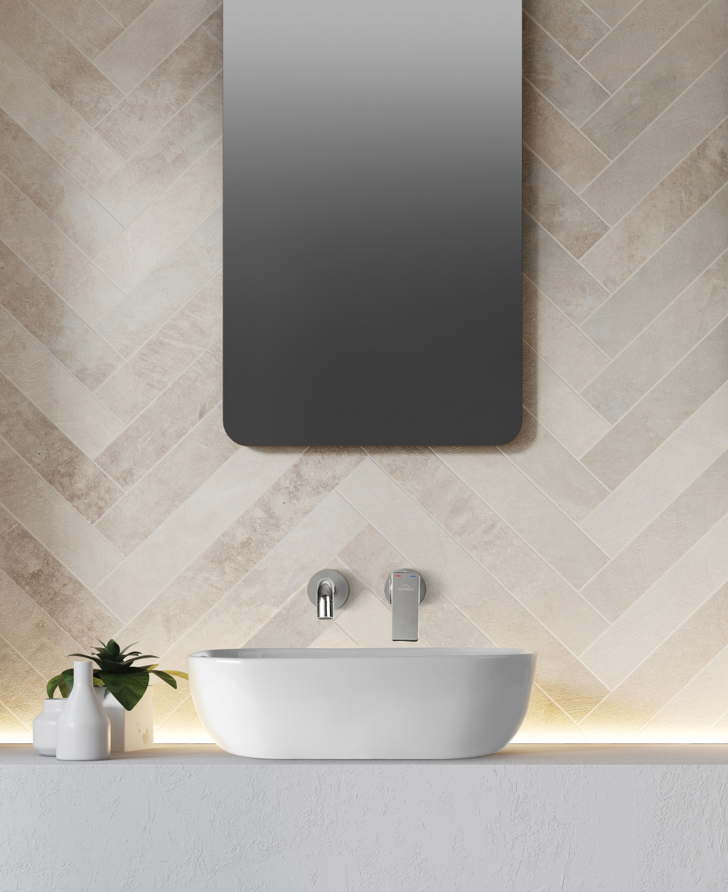 Invena Nyks bateria umywalkowa podtynkowa chrom BP-28-U01