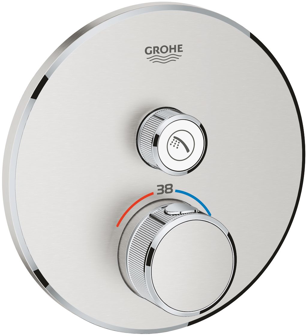 Grohe Grohtherm SmartControl bateria prysznicowa podtynkowa termostatyczna stal nierdzewna 29118DC0