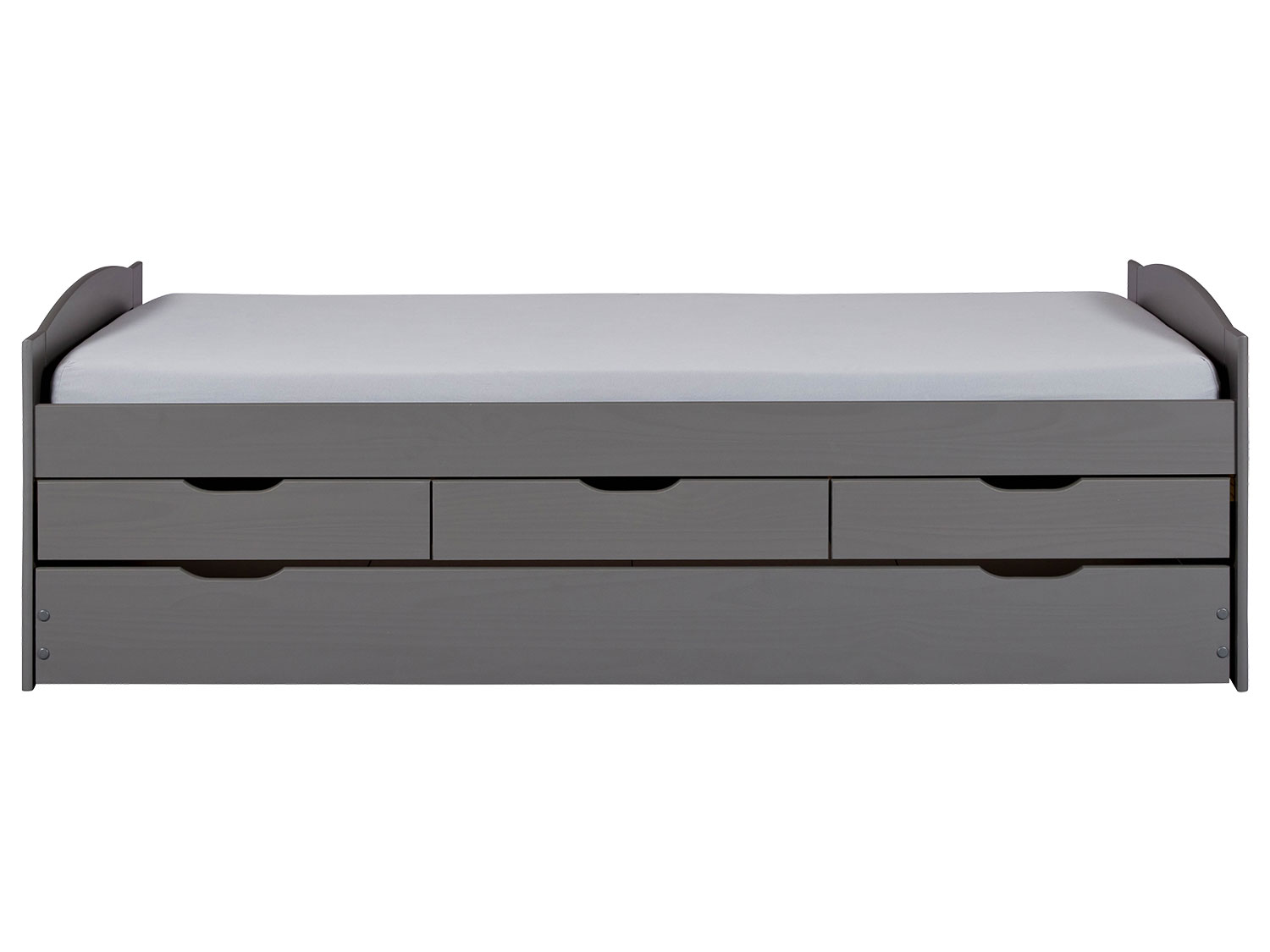 Inter Link Łóżko wielofunkcyjne »Marinella« »Lena« lub »Ulli«, z 3 szufladami. Szary