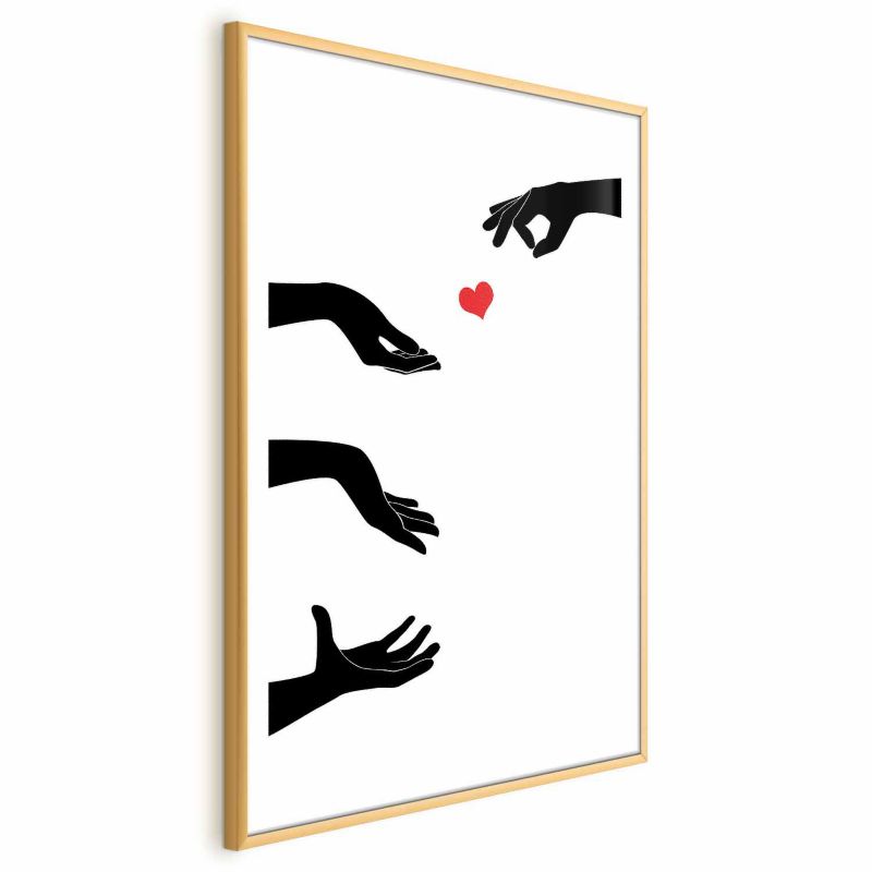 Plakat Artgeist Pstryczek 21x30 cm z ramą złotą 1 szt