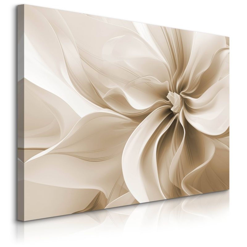 Obraz Muralo Kremowy Kwiat Dekoracja Styl Glamour 70x50 cm 1 szt.