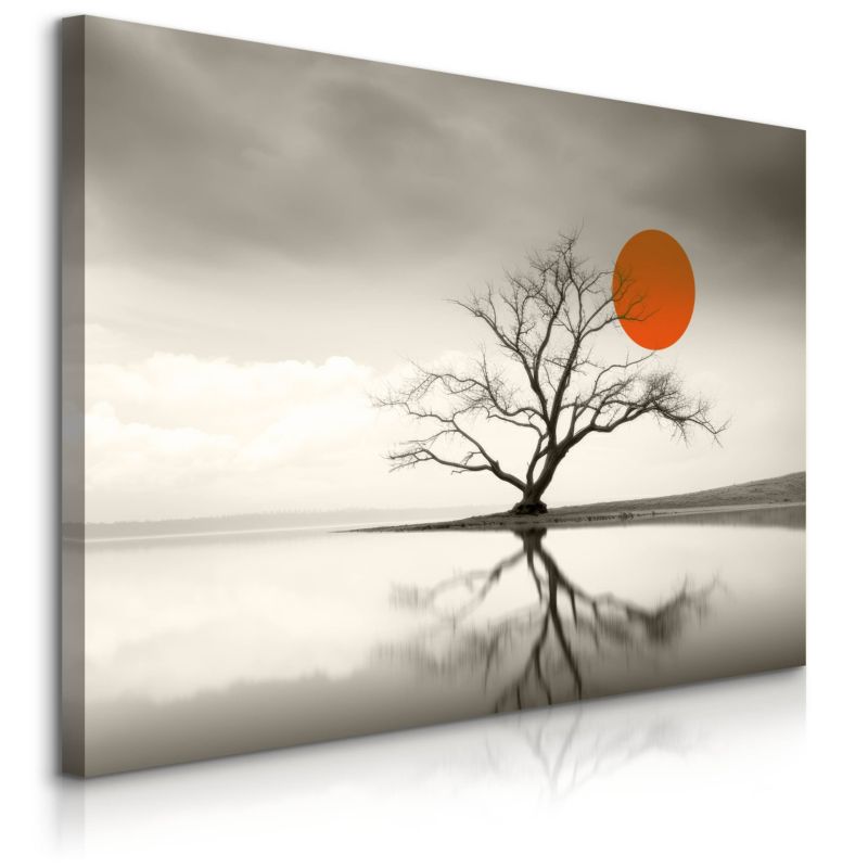 Obraz Muralo Zachód Słońca Jezioro Krajobraz 70x50 cm 1 szt.