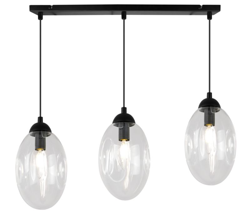 Lampa sufitowa wisząca Light Home LH Vigo 3x E14 60W transparentny 1szt.