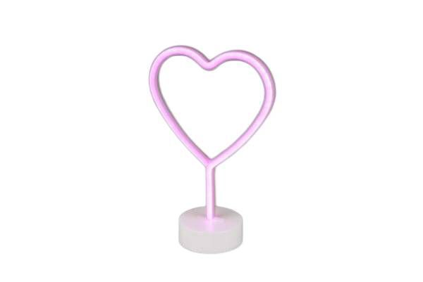 Lampka stołowa RL Heart biało-różowa LED 1.8W IP20 wym: 30.5 x 20 x 10 cm tworzywo sztuczne - 1 szt.