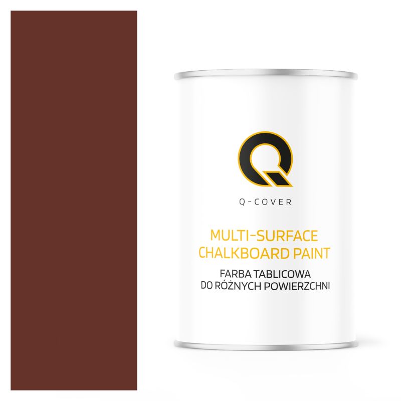 Farba Tablicowa Do Ścian Pisania Kredą Q-Cover Kolor Brązowo-czerwony RAL8012 Mat 1L