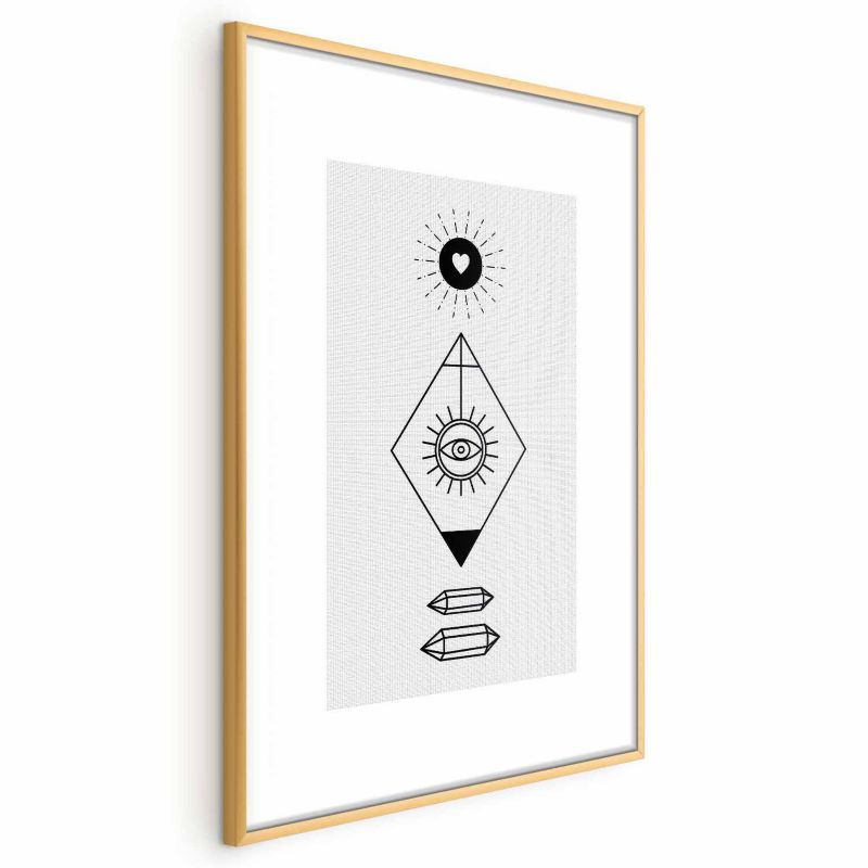 Plakat Artgeist Symbole 29,7x42 cm z ramą złotą 1 szt