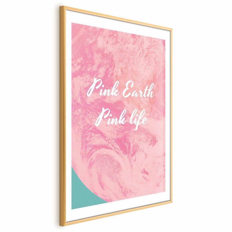 Plakat Artgeist Pink Earth 40x60 cm z ramą złotą 1 szt