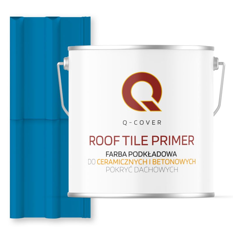 Farba Podkładowa do Dachów Ceramicznych i Betonowych Pokryć Dachowych Q-Cover Błękitny RAL5015 5L