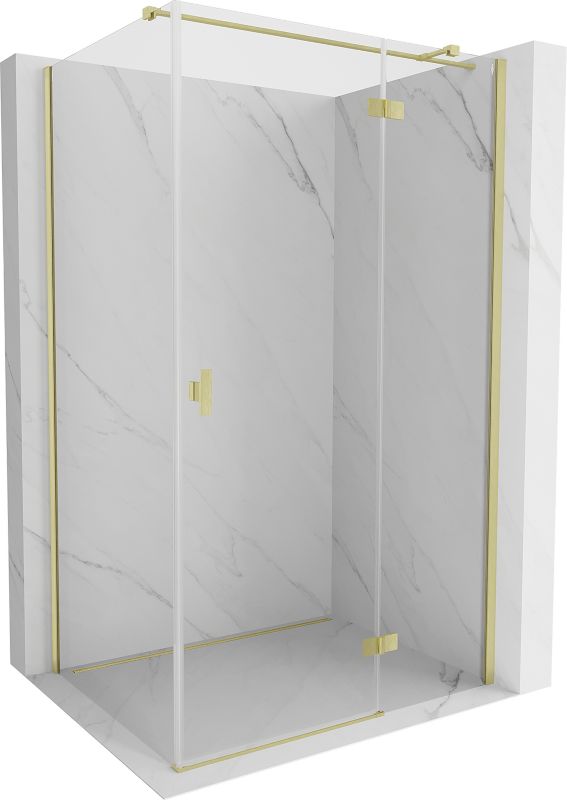 Kabina prysznicowa uchylna Mexen Mist-H T złoty transparent 100x85 cm 1 szt