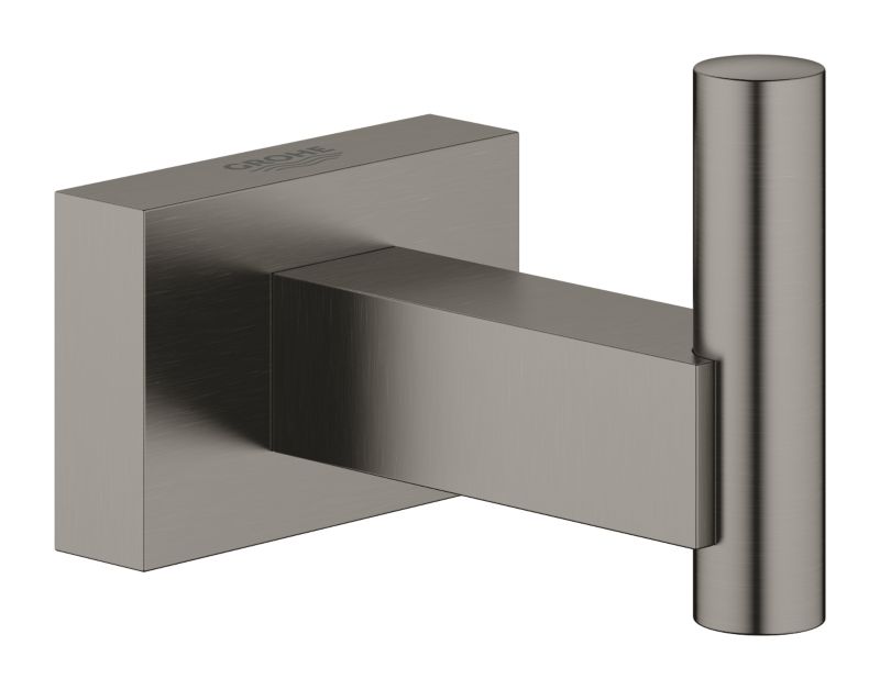 Haczyk na płaszcz kąpielowy GROHE Essentials Cube brushed hard graphite 1 szt.