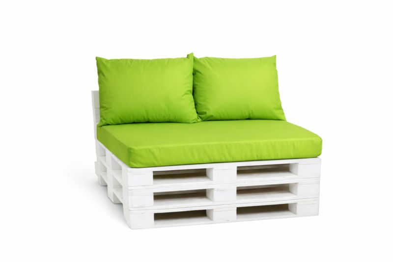 Zestaw 3 poduszek na paletę, Setgarden, 120x60x10 cm, 2x60x50cm oparcie,, Limonka dwustronne poduszki na meble ogrodwe, 1szt