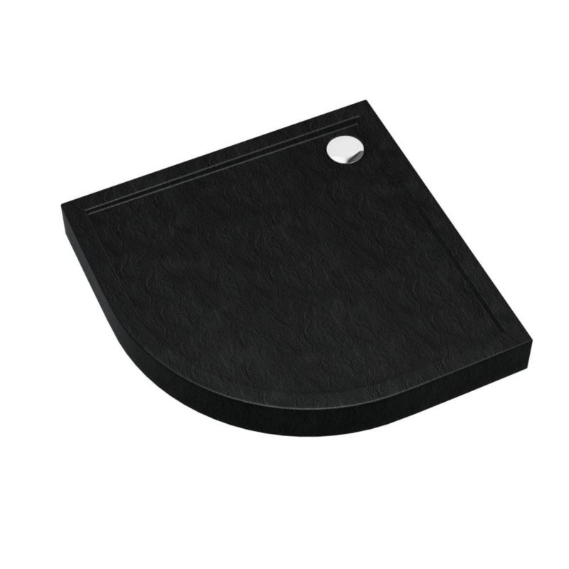 Brodzik akrylowy Schedpol Competia New Black Stone półokrągły 90 cm 3.4634/C/ST 1 szt.