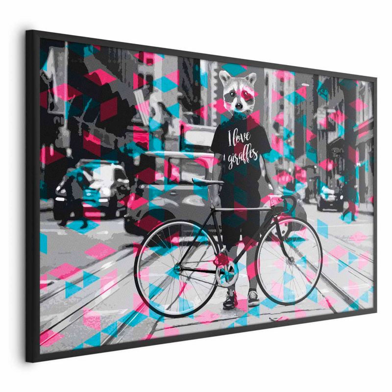 Plakat Artgeist Giraffes 90x60 cm z ramą czarną 1 szt