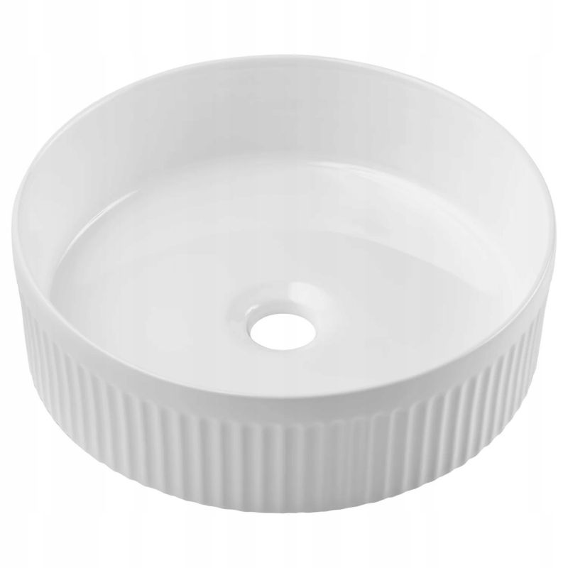 Umywalka nablatowa BEYOND 2 36 cm biały połysk okrągła ceramika 1 szt.
