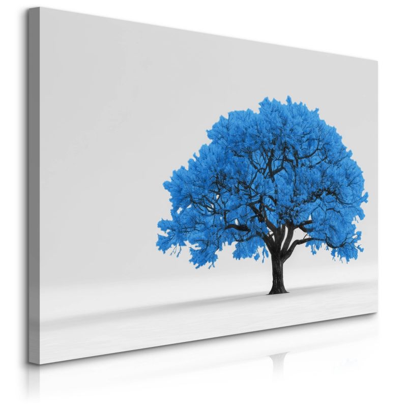 Obraz Muralo Niebieskie Drzewo Abstrakcja Natura 90x60 cm 1 szt.