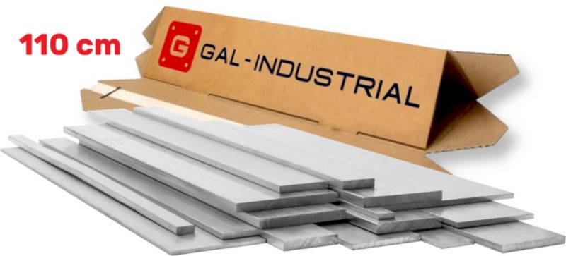 Płaskownik Aluminiowy GAL-INDUSTRIAL 50x5 mm 110 cm Profil Aluminium + Cięcie na wymiar 1 szt.