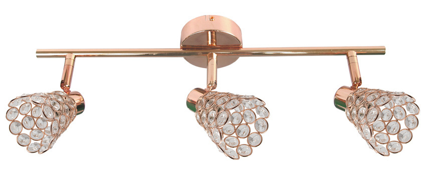 Złota lampa sufitowa wisząca glamour 3xG9 do salonu GLOSSY metal