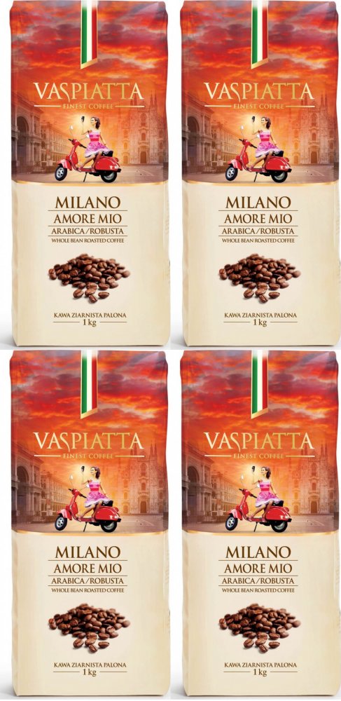 4x Kawa ziarnista Vaspiatta Milano Amore Mio, 1kg