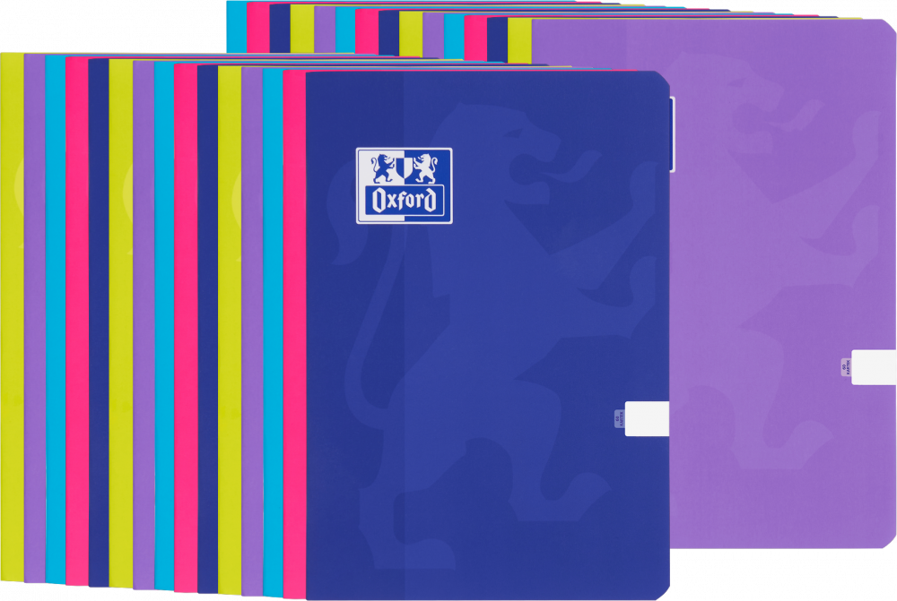 10x Zeszyt gładki Oxford Touch, A5, miękka oprawa, 60 kartek, mix kolorów