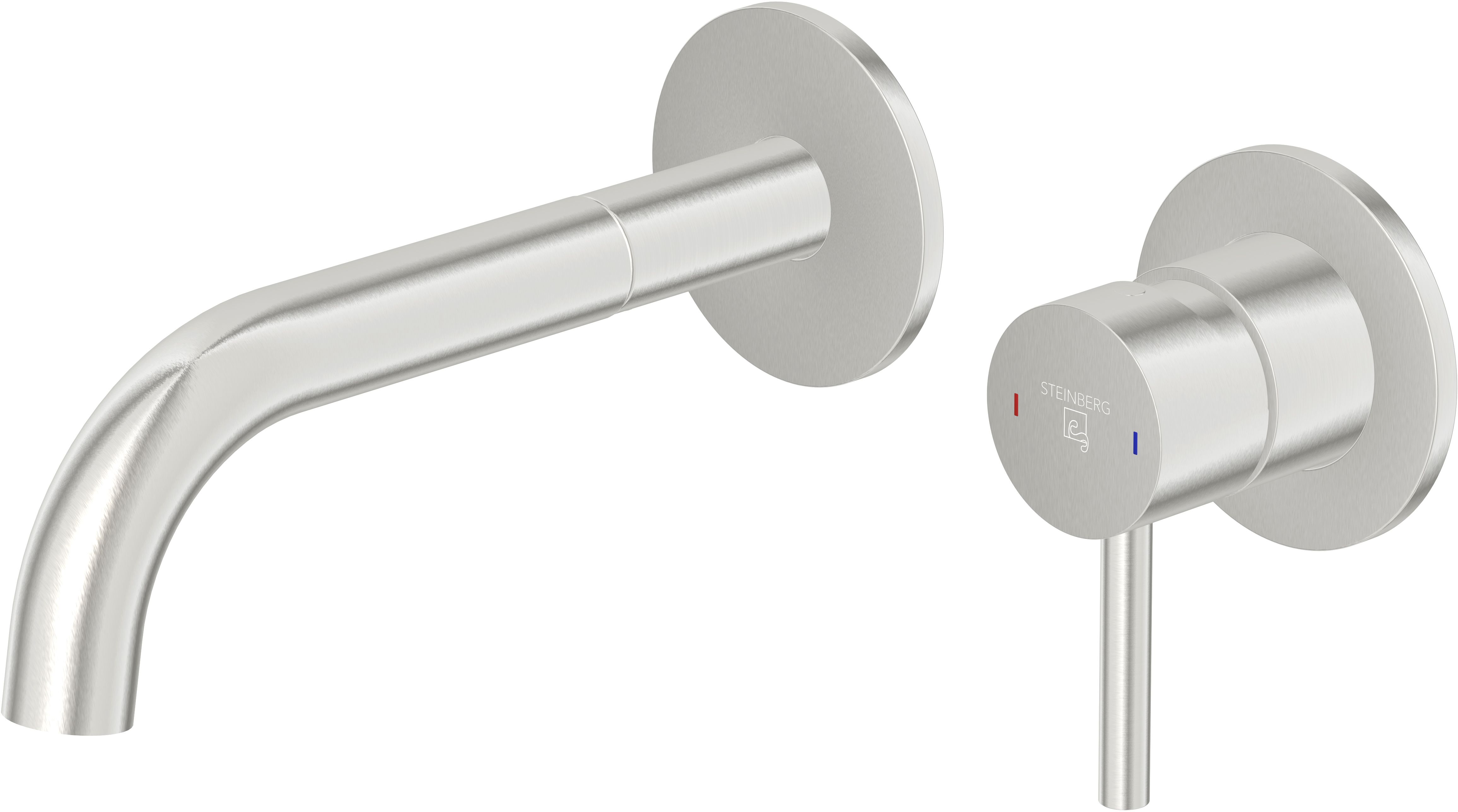 Steinberg 100 bateria umywalkowa podtynkowa szczotkowany nikiel 10018143BN