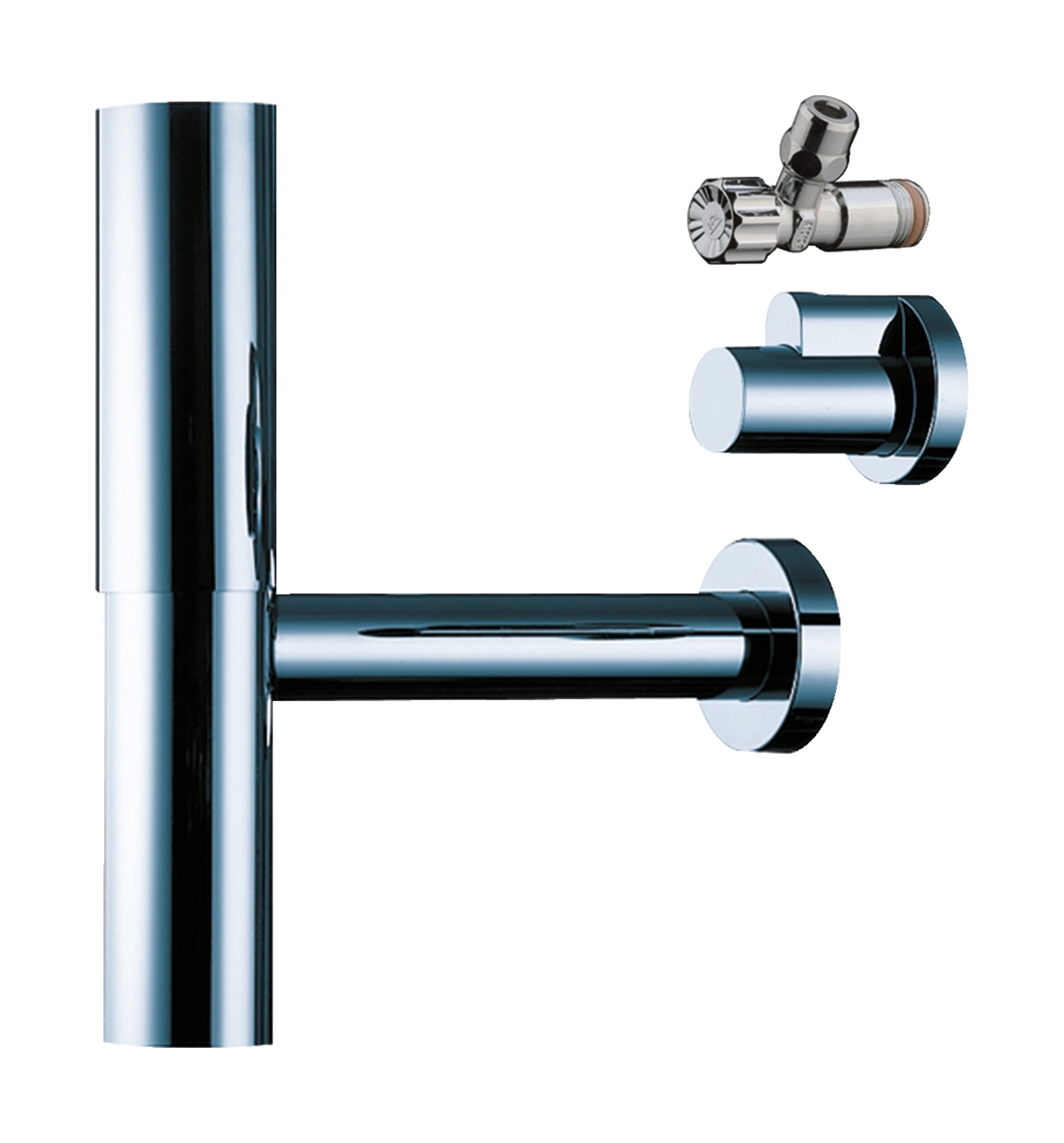 Hansgrohe Flowstar zestaw (syfon, osłona, rura) chrom 52120000