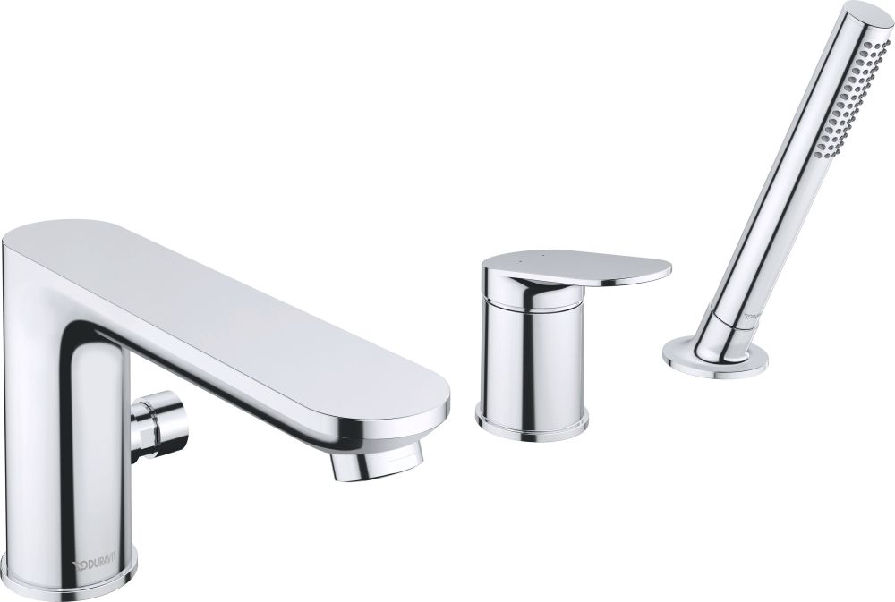 Duravit Wave bateria wannowo-prysznicowa 3-otworowa chrom błyszczący WA5260000010