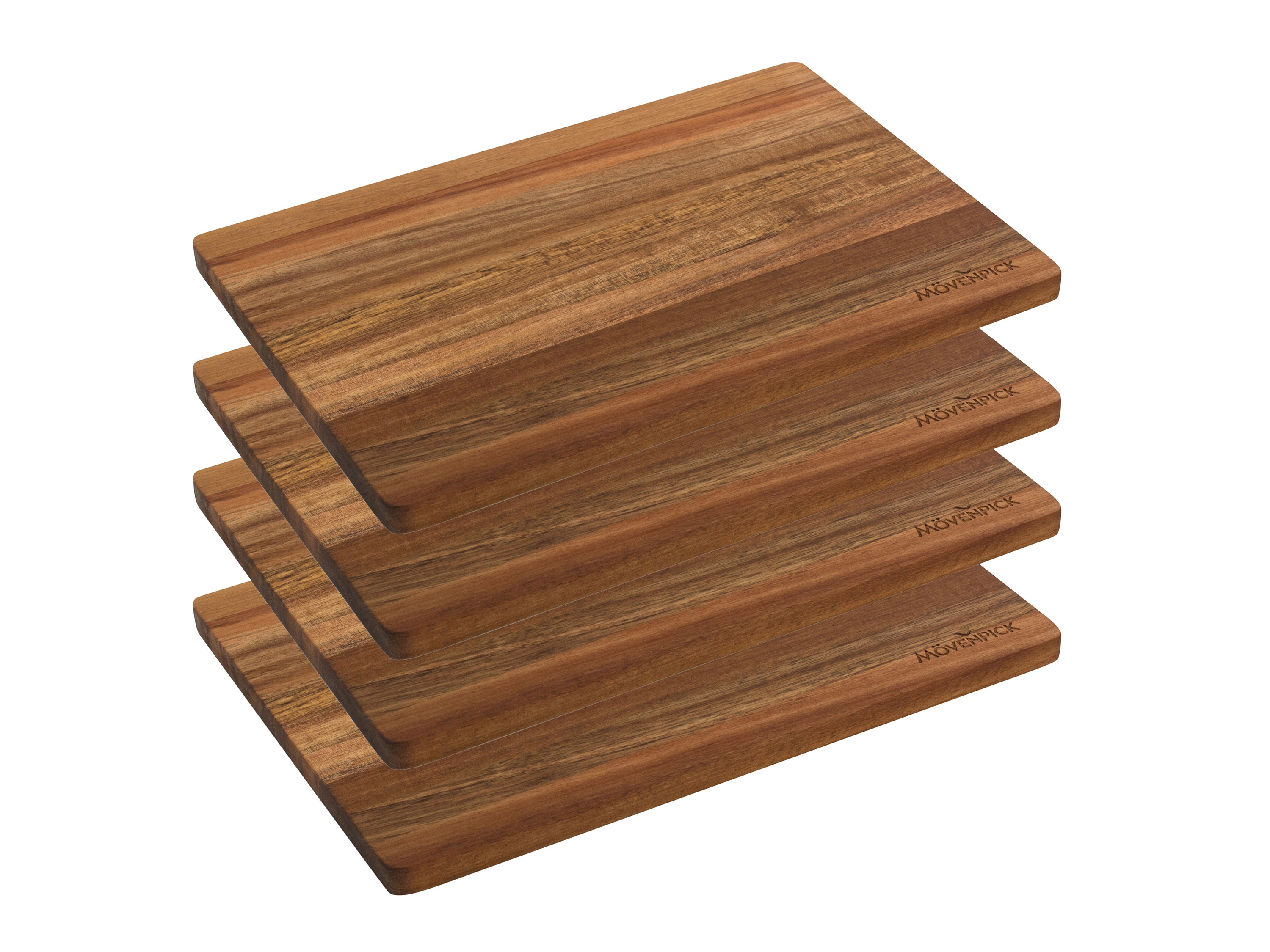 Mövenpick Zestaw desek do krojenia / śniadaniowych, z drewna akacjowego 4 sztuki