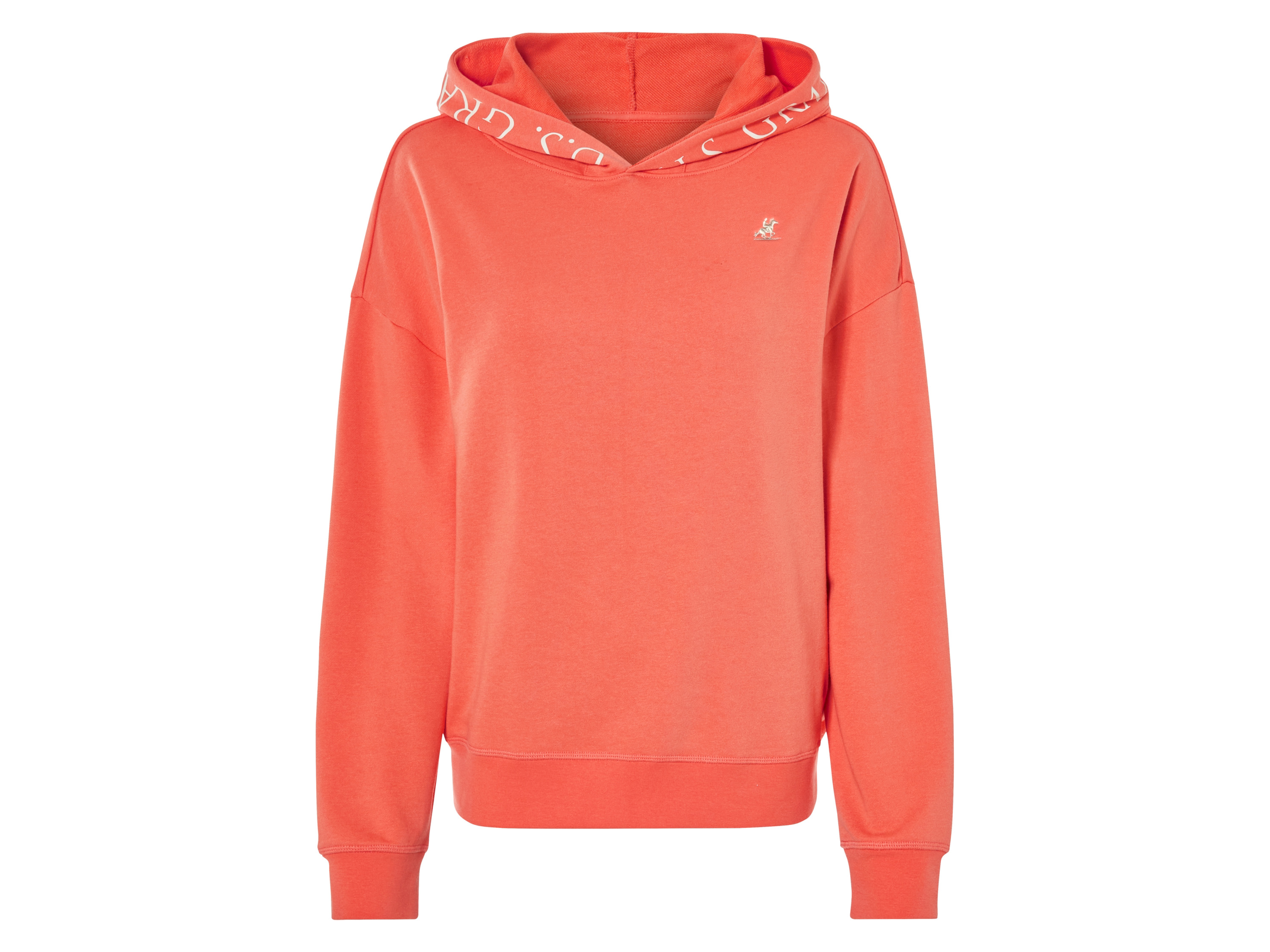 esmara Damska bluza z kapturem z bawełny Koralowy, M 40/42