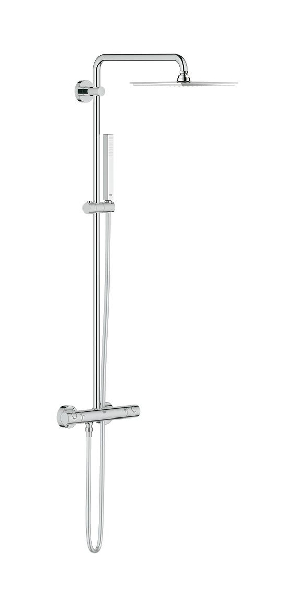 Darmowa Dostawa - Zestaw prysznicowy ścienny termostatyczny z deszczownicą starlight chrome Grohe Euphoria 26187000