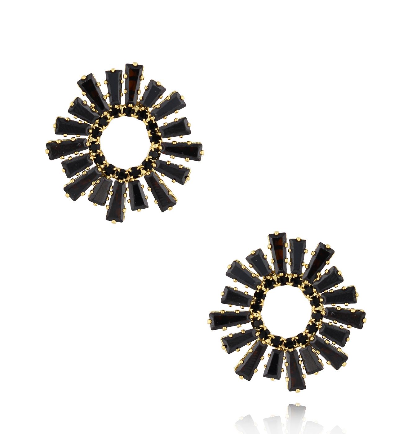 Kolczyki z czarnymi kryształkami Samantha - By Dziubeka