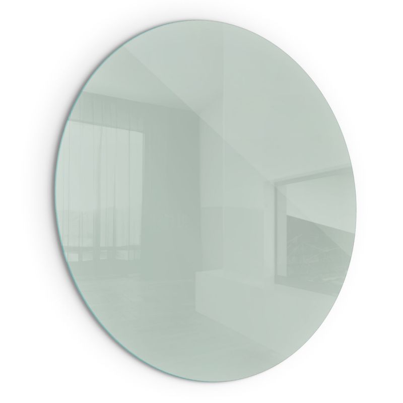 Szklana Podkładka Pod Kominek Okrąg Wallfluent Fi50 cm Jasny zielony akcent 1 szt.