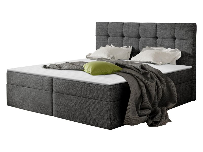 Łóżko kontynentalne MIRJAN 24 Nele 140x200 ciemny popiel 1 szt.